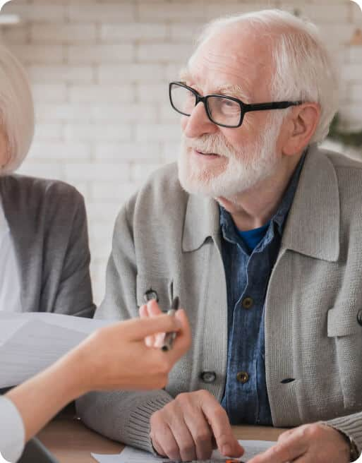 An old man seeking financial advice